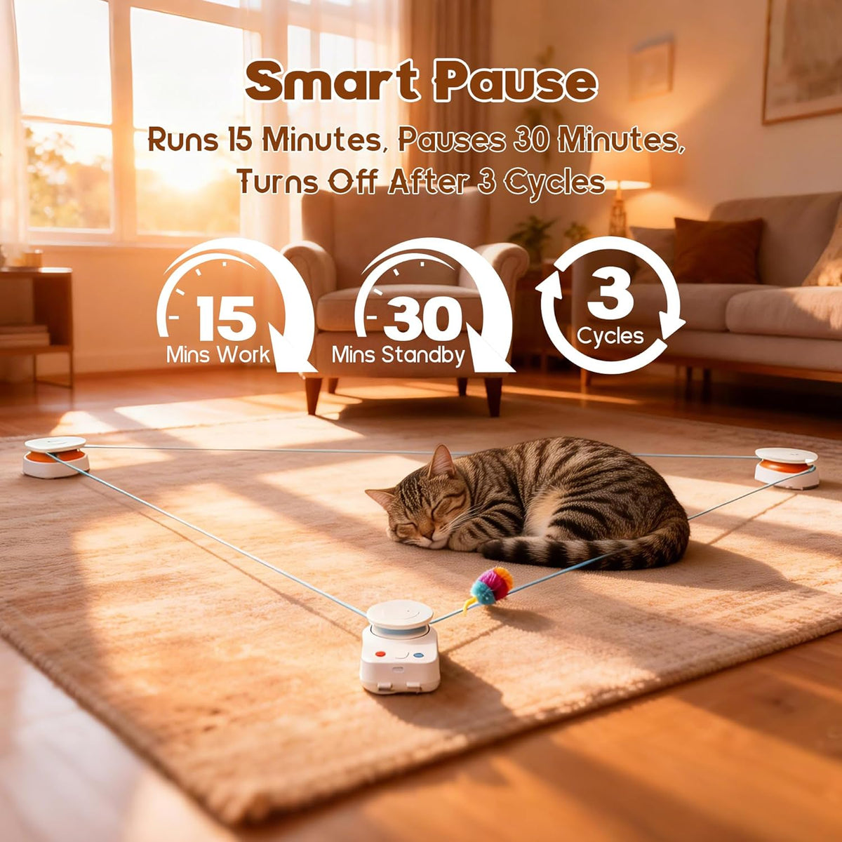 Interactive Cat Toy for Indoor Cat,Automatic Treadmill for Exercise