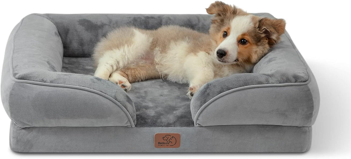 Medium Dog Bed Sofa - Washable Orthopedic Dog Couch, 71X58X16Cm