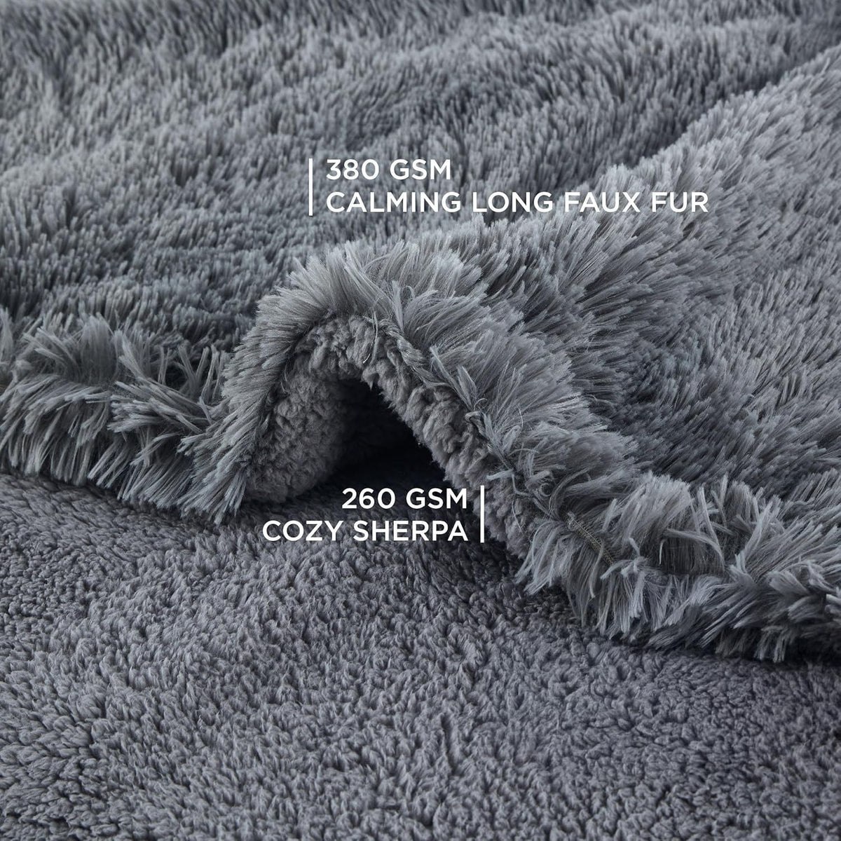 Waterproof Dog Blankets Large - 127X152Cm Dog Bed Blankets Washable for Large Dogs and People, Fluffy Pet Blanket for Sofa Bed Protector, Grey